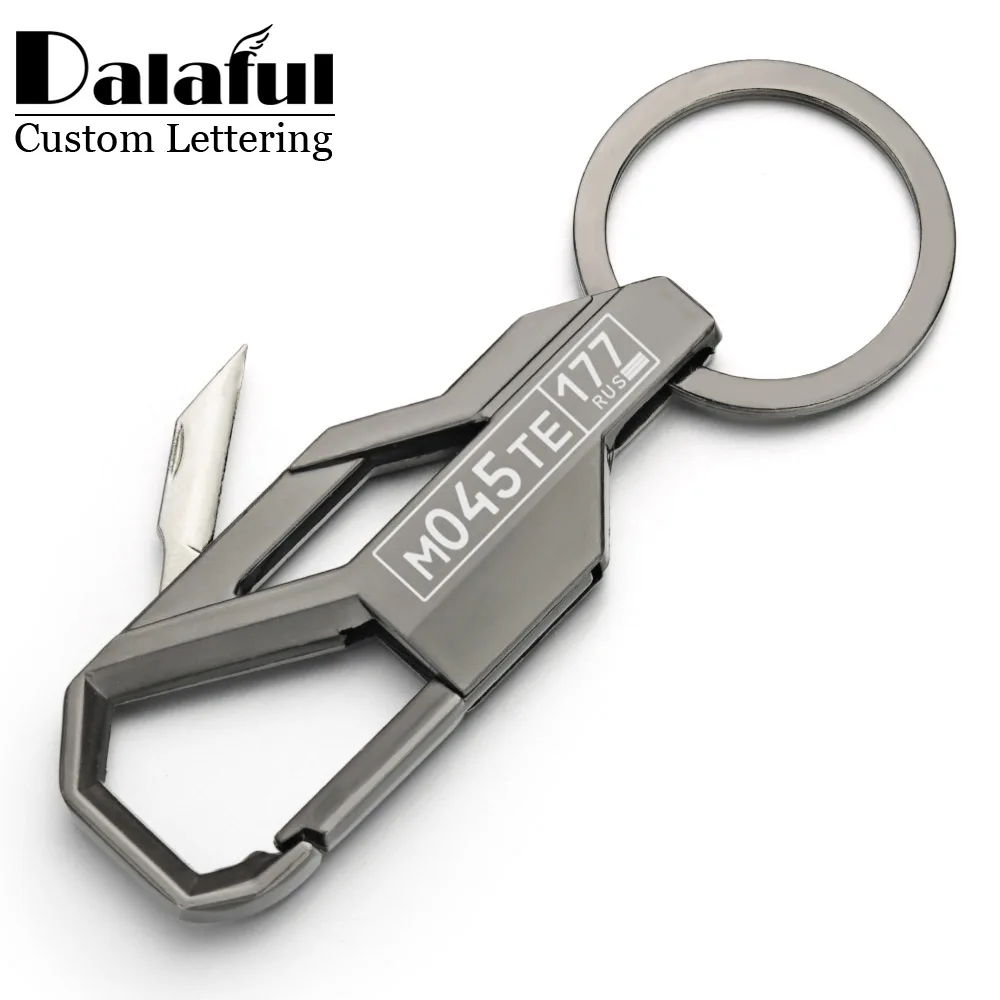Initial Ring Custom - Mini bıçak anahtarlık katlanabilir kişiselleştirilmiş araba