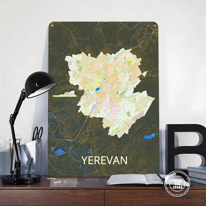 Erevan Şehir Haritası Teneke P - Custom Map Poster incelemesi ve fiyatı