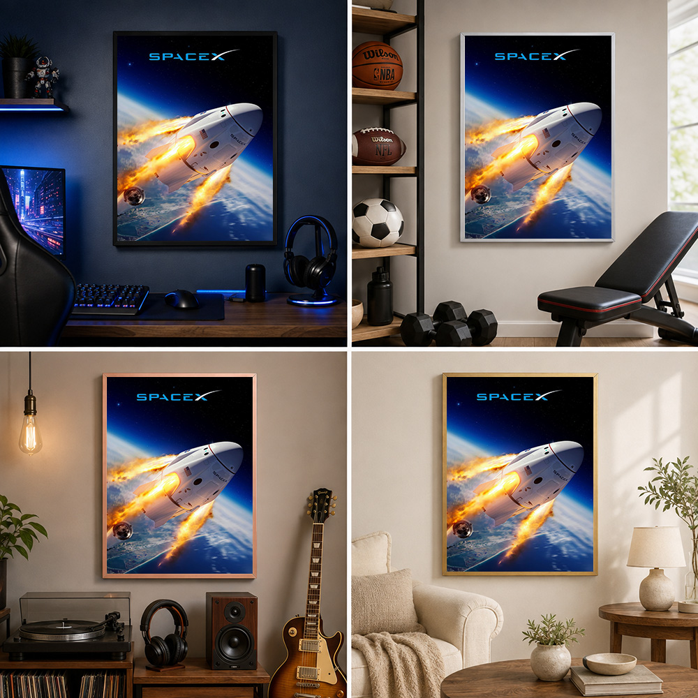 Spacex Dragon Kapsülü Geri Dön - Custom Map Poster incelemesi ve fiyatı